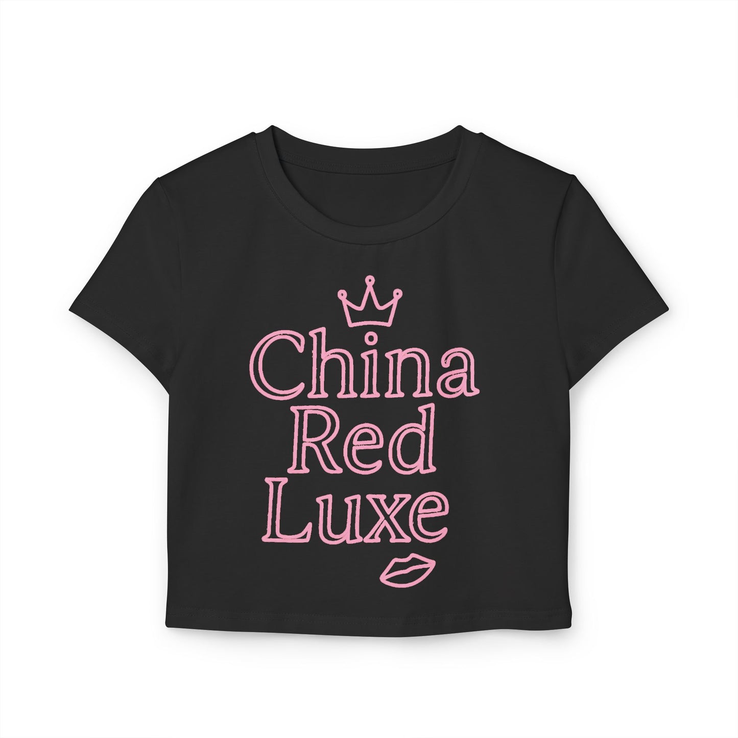 China Red Luxe Crop Tee ✨