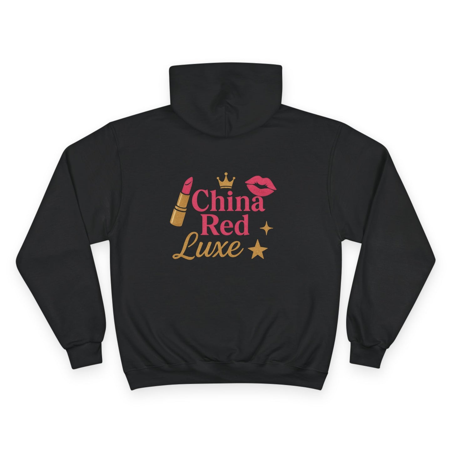 ✨ China Red Luxe Hoodie – Unisex Champion Edition ✨
