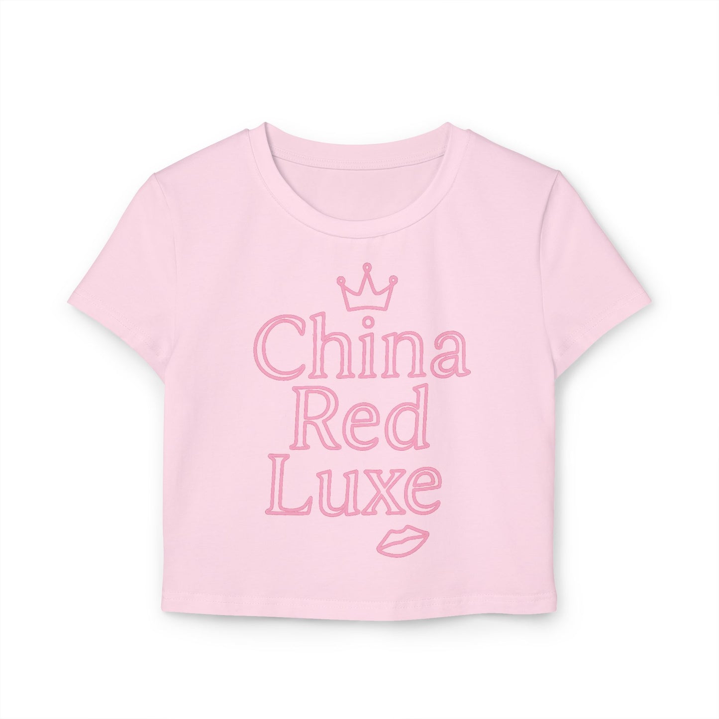China Red Luxe Crop Tee ✨