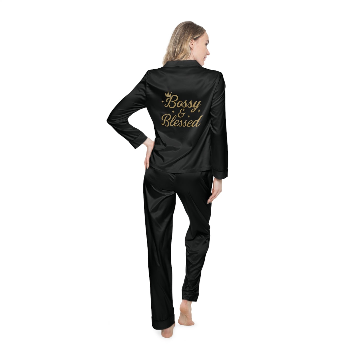 Red Luxe Bossy & Blessed Pajamas