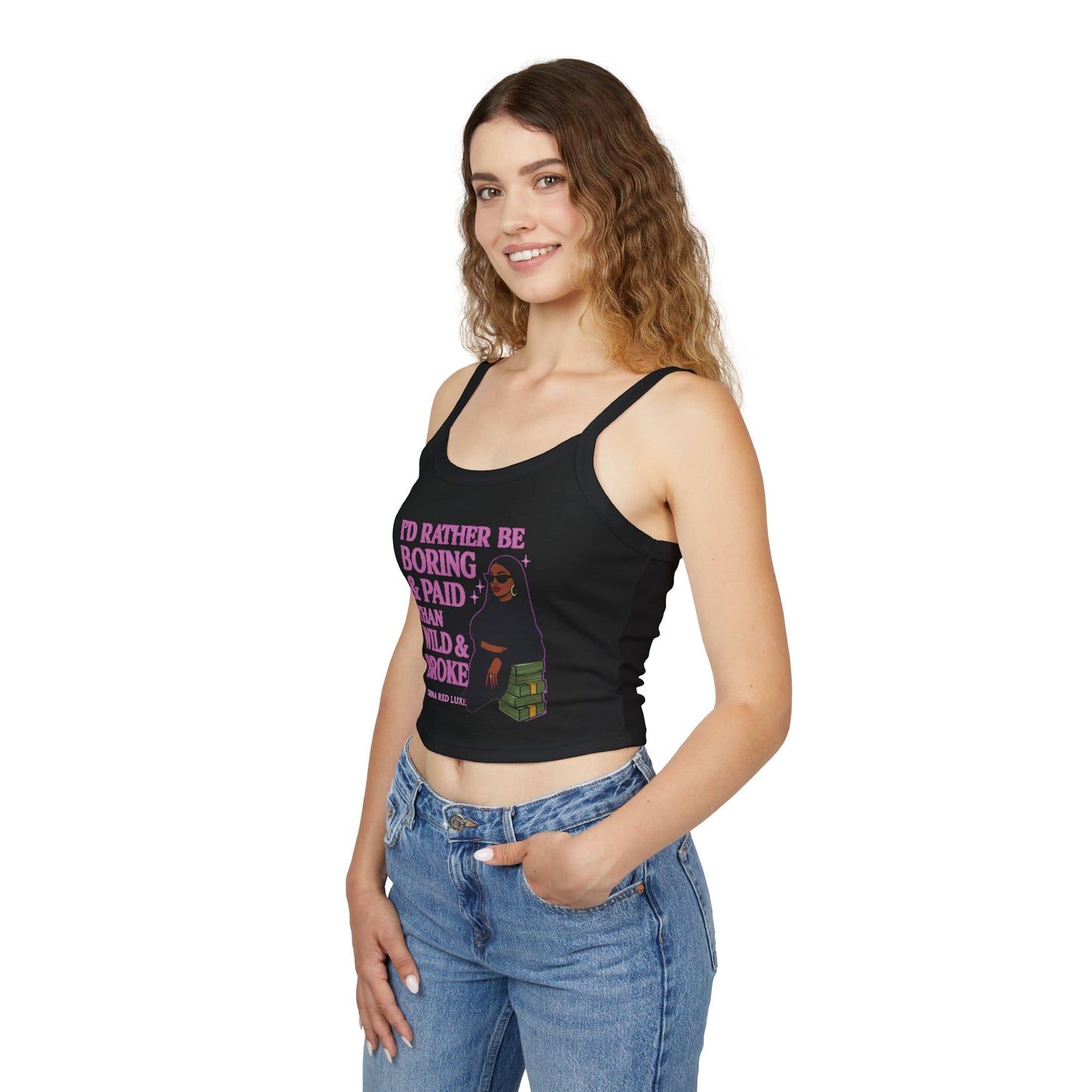 Baddie CEO™ Tank Top — ‘I’d Rather Be Boring & Paid