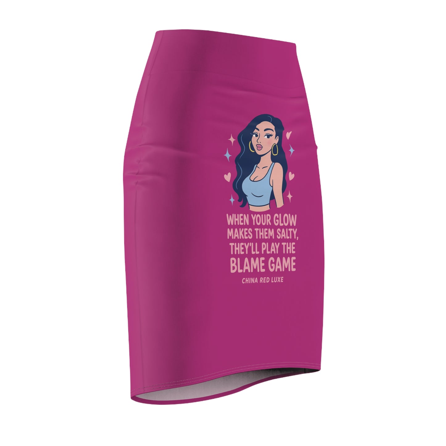 β¨ Glow Game Baddie Skirt β CHINA RED LUXE β¨