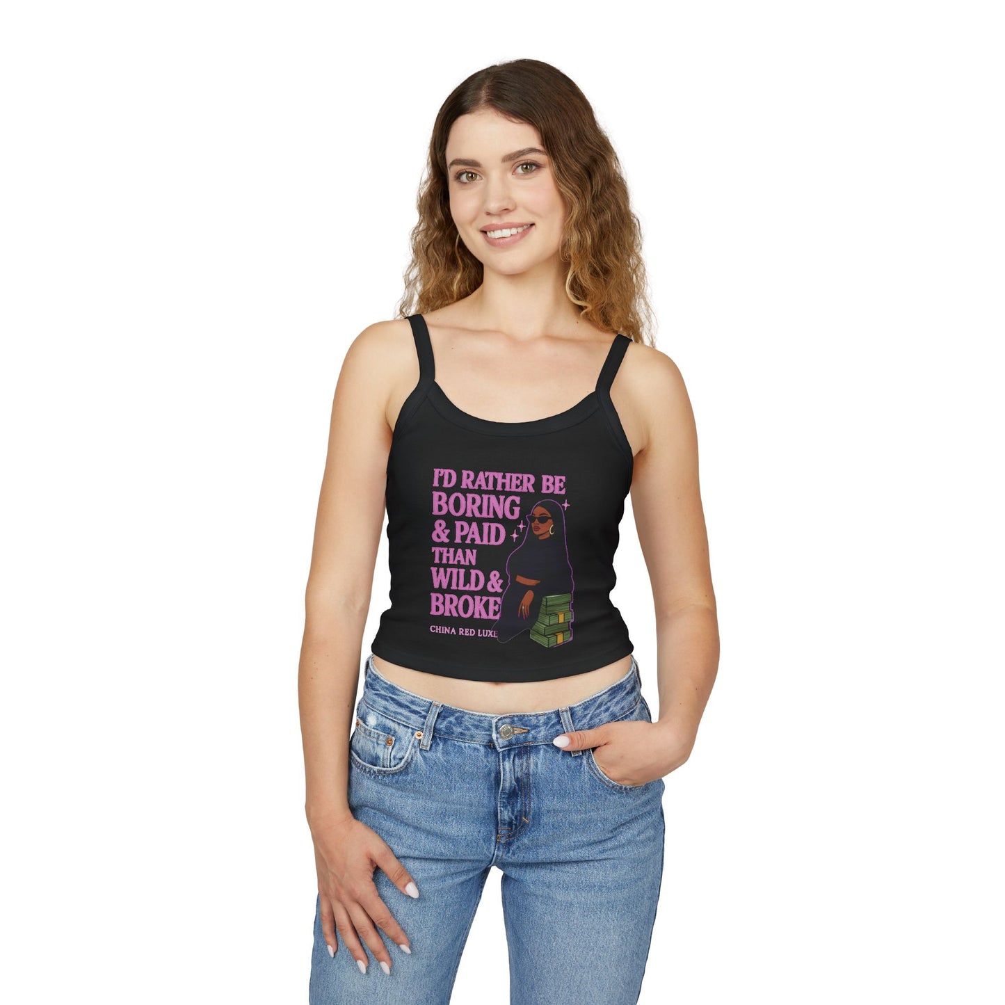 Baddie CEO™ Tank Top — ‘I’d Rather Be Boring & Paid