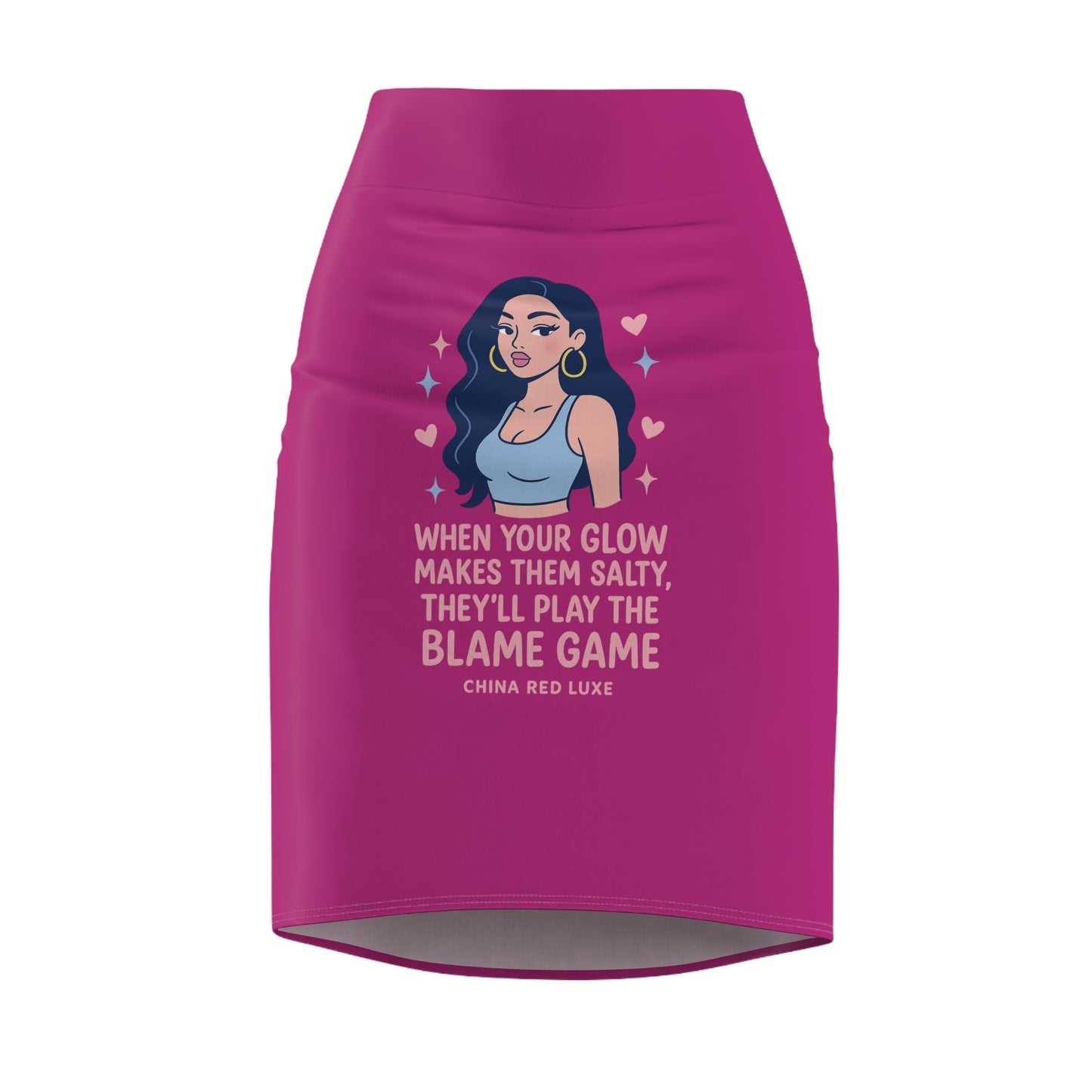 β¨ Glow Game Baddie Skirt β CHINA RED LUXE β¨