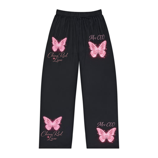 Mrs. CEO Glow Butterfly Women’s Pajama Pants | China Red Luxe