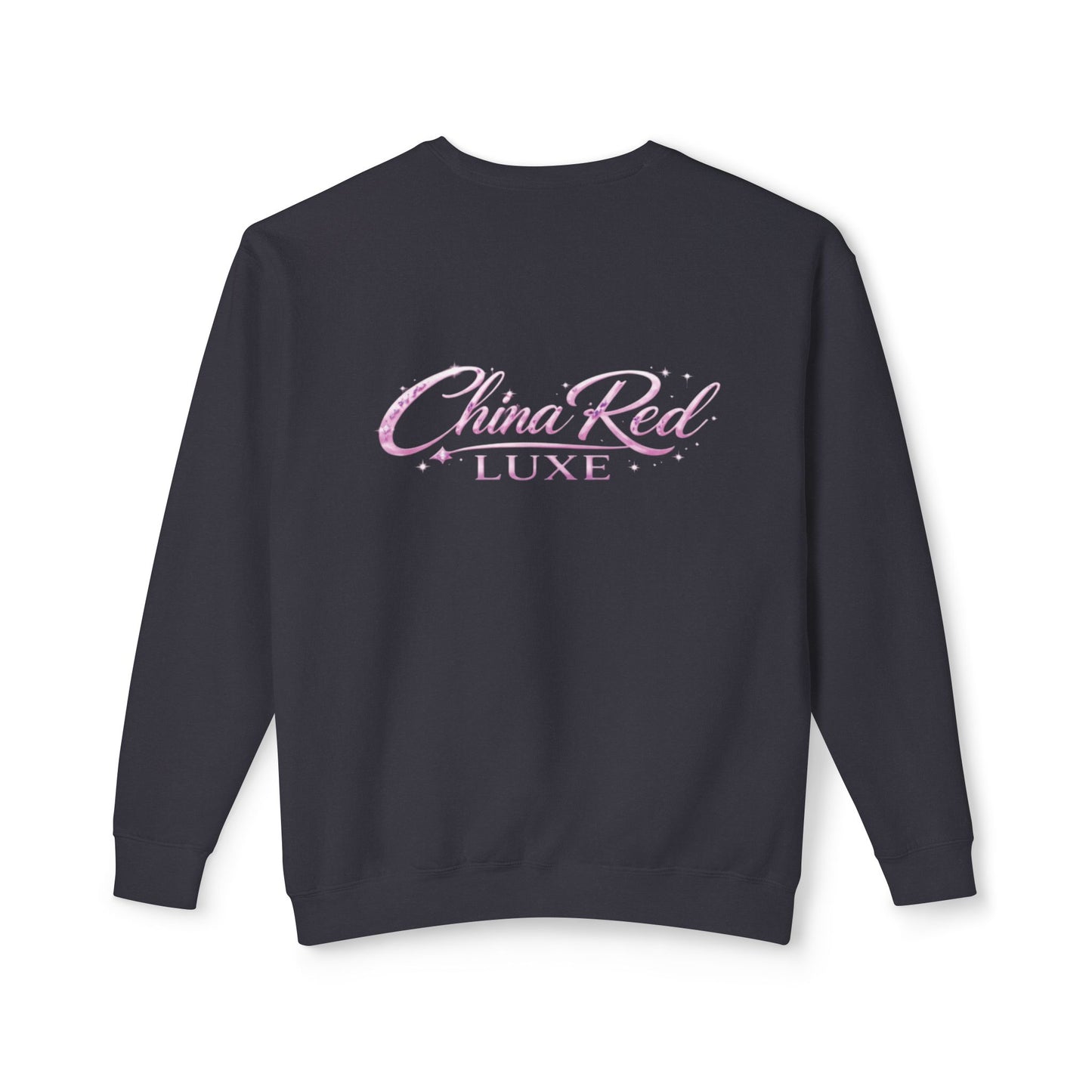 China Red Luxe Sweatshirt — "Built from Vision, Powered by Hustle"