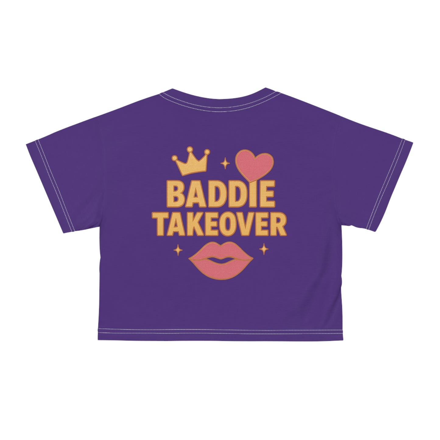 China Red Luxe Baddie Cropped Tee Purple