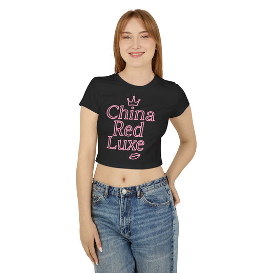 China Red Luxe Crop Tee ✨