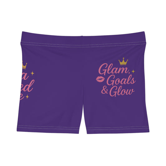 China Red Luxe Glam, Goals & Glow Booty Shorts
