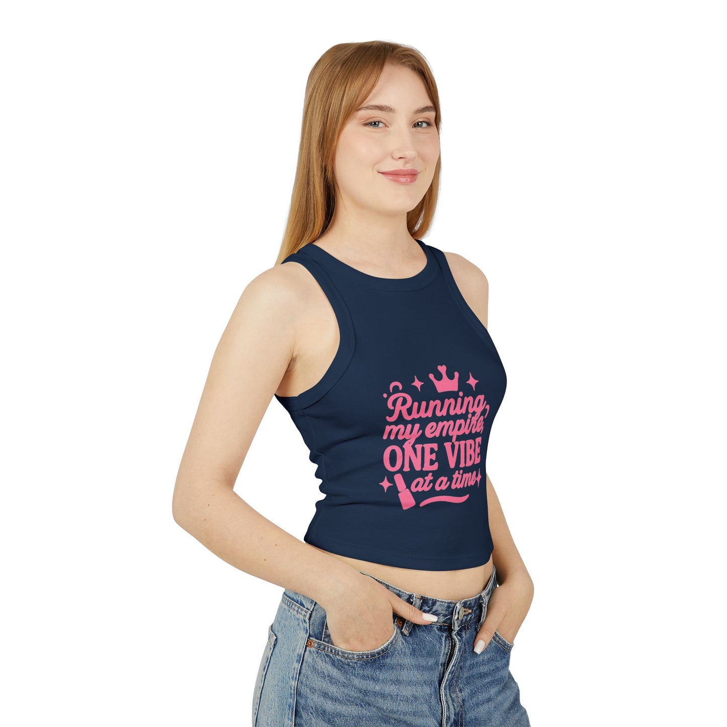 Running My Empire Sparkle Crop Tank