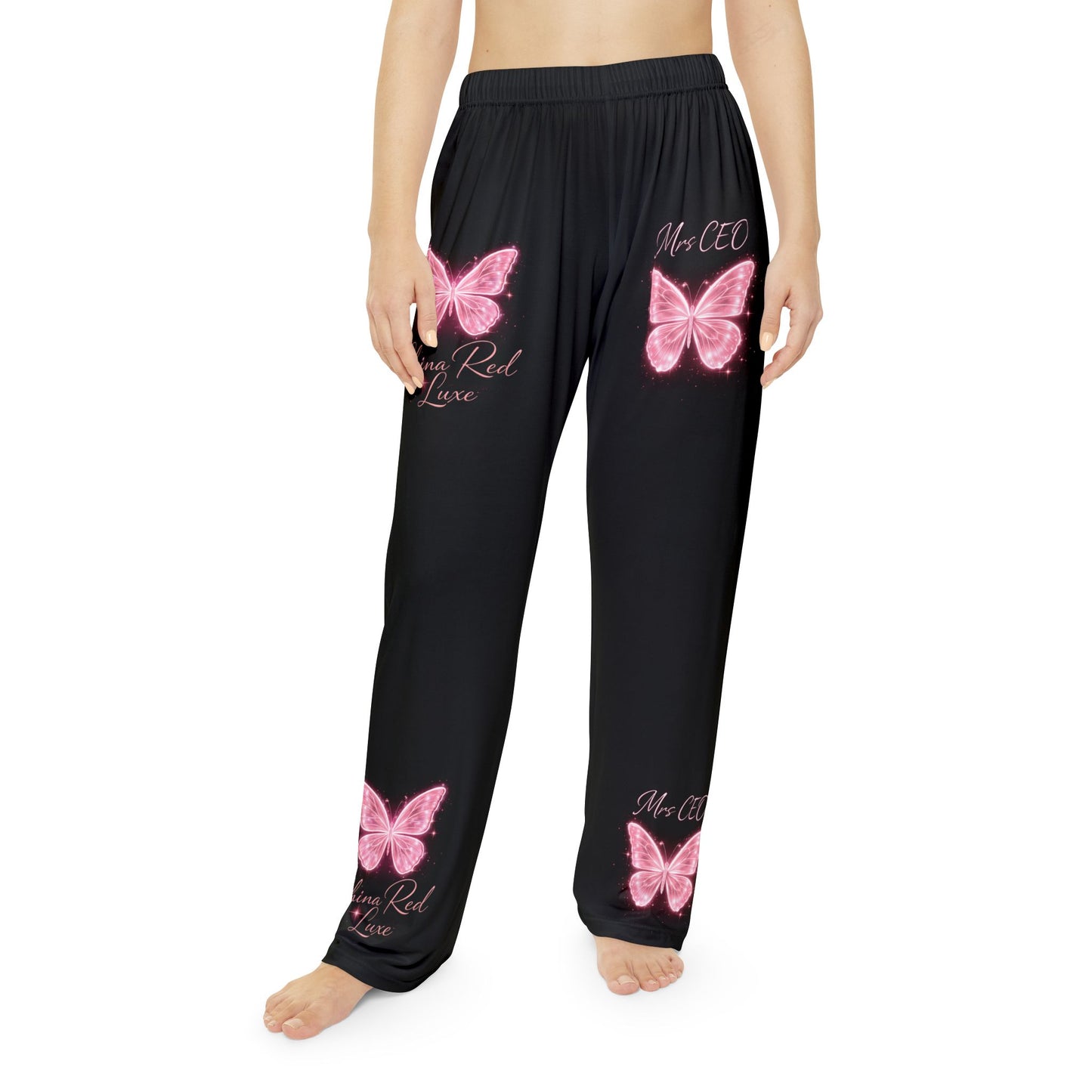 Mrs. CEO Glow Butterfly Women’s Pajama Pants | China Red Luxe