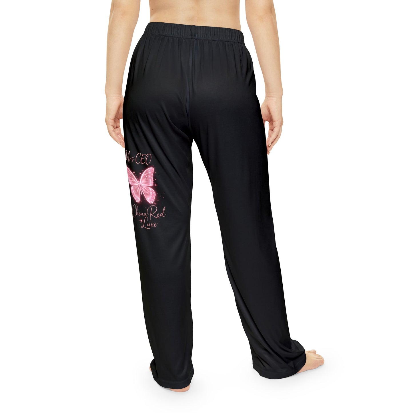 Mrs. CEO Glow Butterfly Women’s Pajama Pants | China Red Luxe