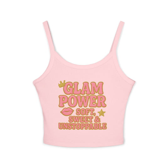 Glam Power Tank Top - Soft, Sweet & Unstoppable, Shirt