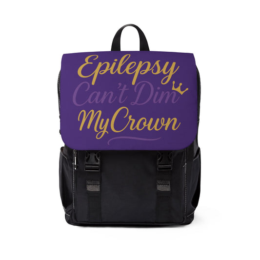 Epilepsy Awareness Shoulder Backpack, Casual Daypack, Empowerment Bag, Gift for Epilepsy Warriors, Stylish Tote