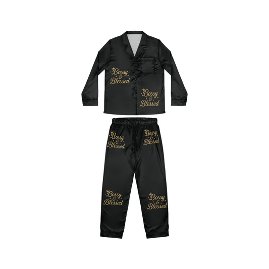 Red Luxe Bossy & Blessed Pajamas