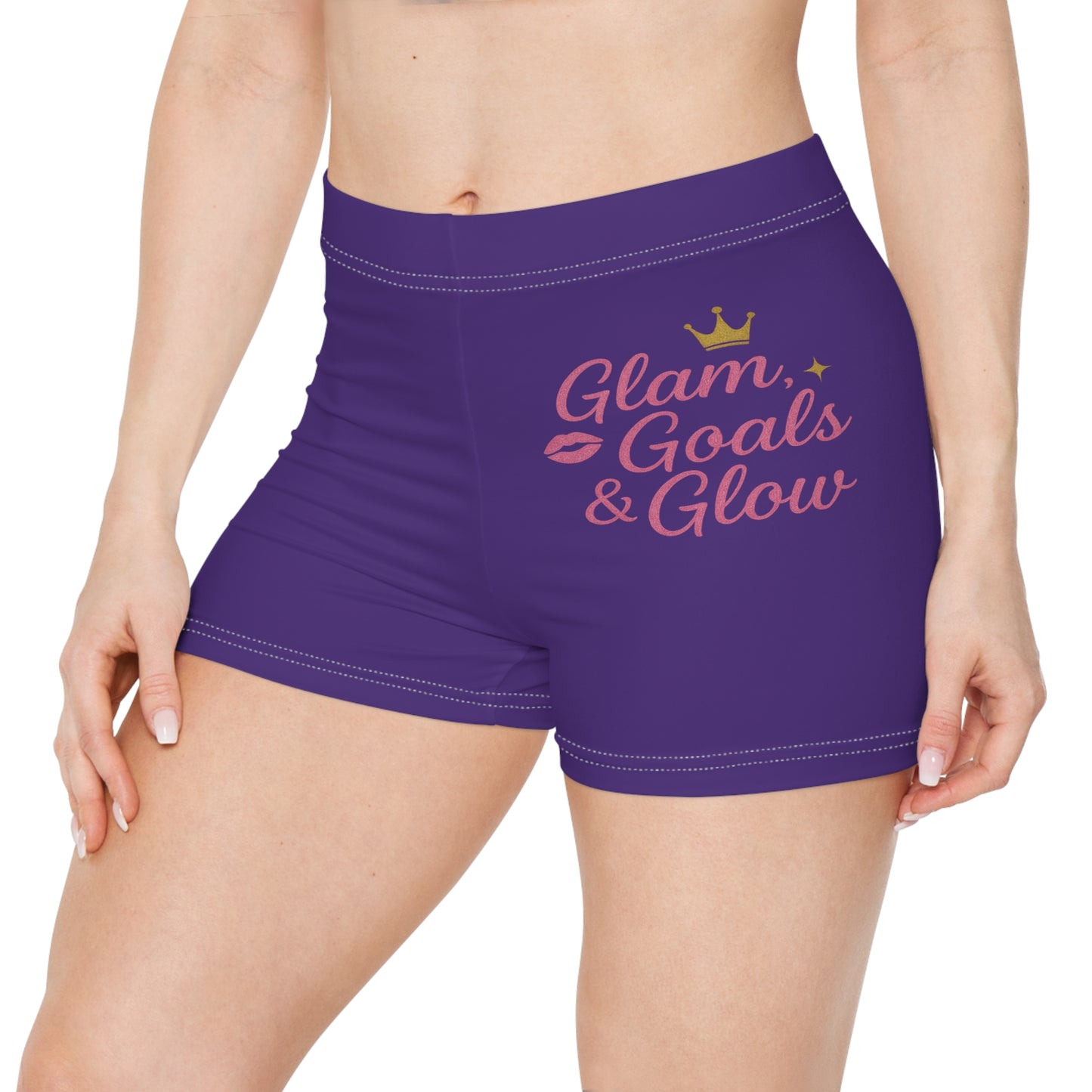 China Red Luxe Glam, Goals & Glow Booty Shorts